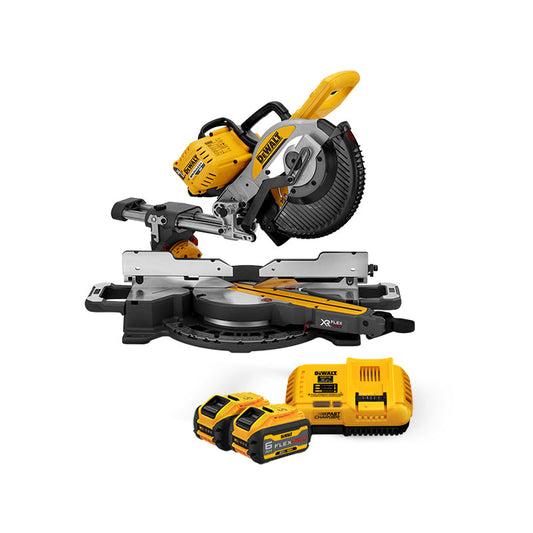 60V MAX / 2.0AH FLEXVOLT 브러쉬리스 10인치 슬라이딩 각도절단기 (톱날포함)