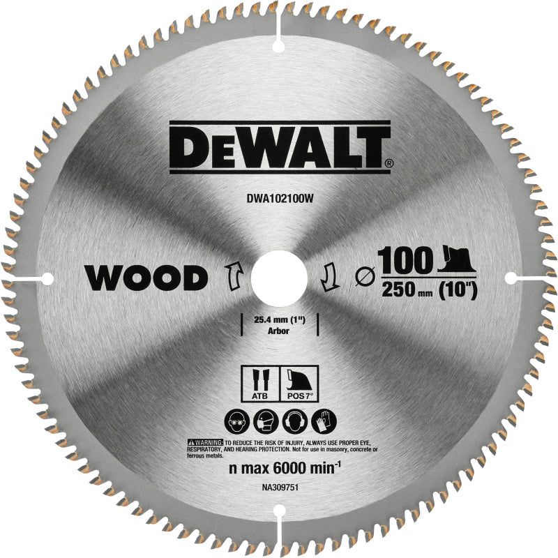 DWA102100W Thin Kerf 씬 커프 원형톱날 목재 250(10) 100T