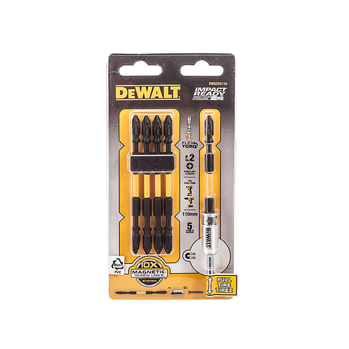 DWA2SD110 PH2 양날 토션 드라이버 비트 / 110mm 5pcs + 자화기 1pc