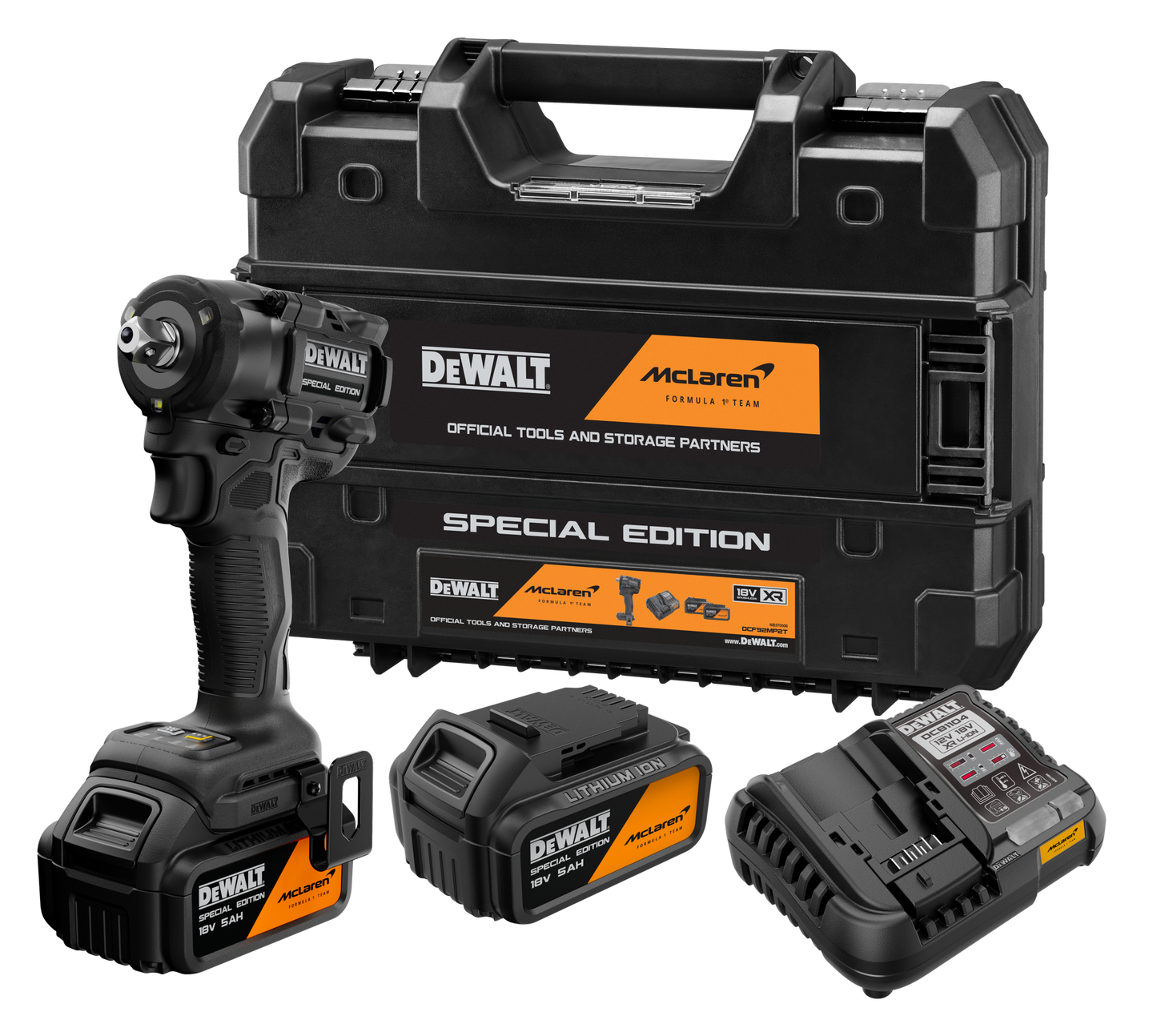 DCF92MP2T-KR 20V MAX / 5.0Ah XR 컴팩트 임팩트 렌치 디월트 맥라렌 에디션 (1/2인치, TSTAK)