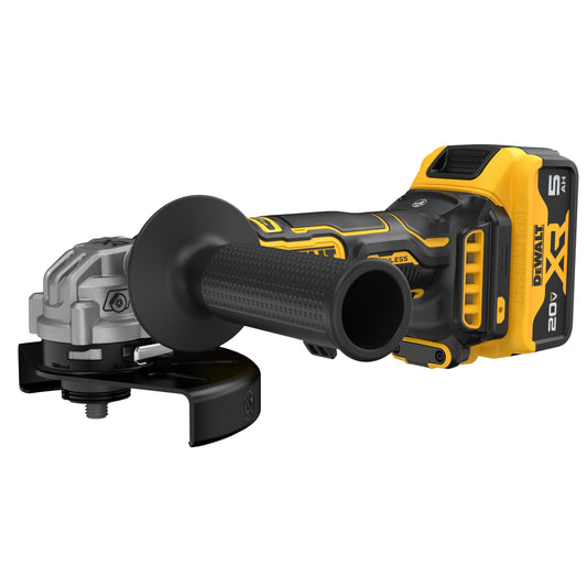 DCG404P2-KR 20V MAX 브러쉬리스 5인치 슈퍼 슬림 디월트 그라인더, 패들 스위치 (5.0Ah X 2)